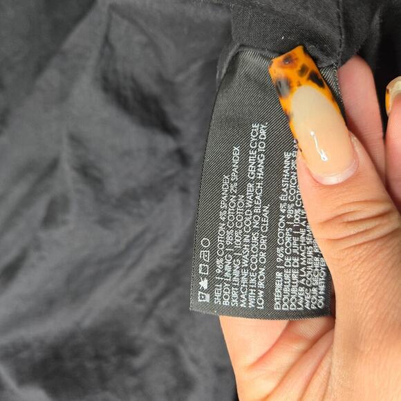 Club Monaco Black Button Front Dress Size: 6 - Picture 6 of 7